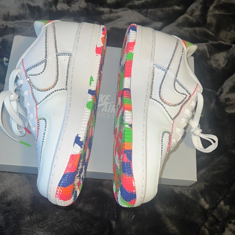 CUSTOMโจ ๐๐๐งก๐colorful Air Force 1โs Sz 7Y ๐๐๐งก๐๐๐งก๐๐ โDrawingโ ๐๐งก๐๐ - Picture 6 of 7